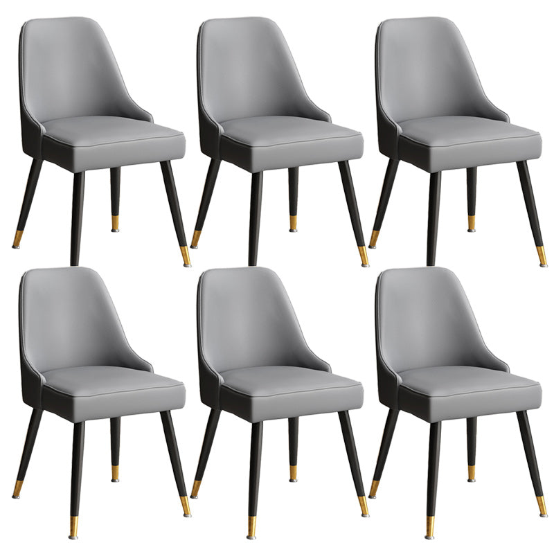 Glam Velvet Side Chair Parsons Upholstered Side Chair for Dining Room Grey 6 Piece Set Black Clearhalo 'Dining Chairs' 'Dining Tables & Seating' 'dining_chair' 'furn' 'furn_dining_chair' 'Furniture' 'Kitchen & Dining Furniture' 5447471