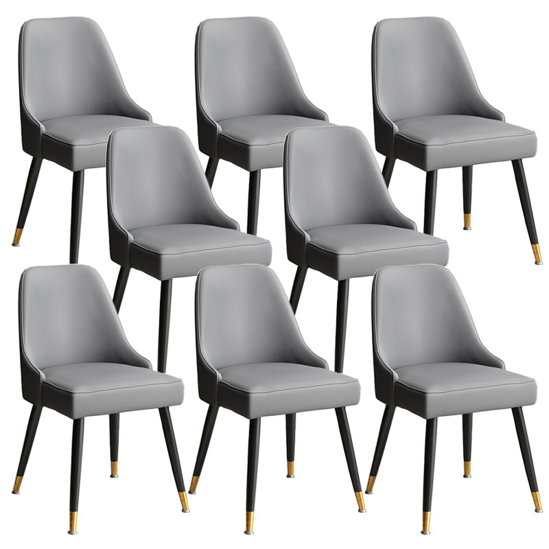 Glam Velvet Side Chair Parsons Upholstered Side Chair for Dining Room Grey 8 Piece Set Black Clearhalo 'Dining Chairs' 'Dining Tables & Seating' 'dining_chair' 'furn' 'furn_dining_chair' 'Furniture' 'Kitchen & Dining Furniture' 5447473