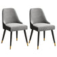 Glam Velvet Side Chair Parsons Upholstered Side Chair for Dining Room Dark Gray 2 Piece Set Black Clearhalo 'Dining Chairs' 'Dining Tables & Seating' 'dining_chair' 'furn' 'furn_dining_chair' 'Furniture' 'Kitchen & Dining Furniture' 5447476