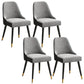 Glam Velvet Side Chair Parsons Upholstered Side Chair for Dining Room Dark Gray 4 Piece Set Black Clearhalo 'Dining Chairs' 'Dining Tables & Seating' 'dining_chair' 'furn' 'furn_dining_chair' 'Furniture' 'Kitchen & Dining Furniture' 5447478