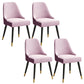 Glam Velvet Side Chair Parsons Upholstered Side Chair for Dining Room Pink 4 Piece Set Black Clearhalo 'Dining Chairs' 'Dining Tables & Seating' 'dining_chair' 'furn' 'furn_dining_chair' 'Furniture' 'Kitchen & Dining Furniture' 5447486