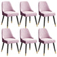 Glam Velvet Side Chair Parsons Upholstered Side Chair for Dining Room Pink 6 Piece Set Black Clearhalo 'Dining Chairs' 'Dining Tables & Seating' 'dining_chair' 'furn' 'furn_dining_chair' 'Furniture' 'Kitchen & Dining Furniture' 5447488