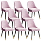 Glam Velvet Side Chair Parsons Upholstered Side Chair for Dining Room Pink 8 Piece Set Black Clearhalo 'Dining Chairs' 'Dining Tables & Seating' 'dining_chair' 'furn' 'furn_dining_chair' 'Furniture' 'Kitchen & Dining Furniture' 5447490