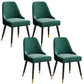 Glam Velvet Side Chair Parsons Upholstered Side Chair for Dining Room Green 4 Piece Set Black Clearhalo 'Dining Chairs' 'Dining Tables & Seating' 'dining_chair' 'furn' 'furn_dining_chair' 'Furniture' 'Kitchen & Dining Furniture' 5447494