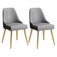Glam Velvet Side Chair Parsons Upholstered Side Chair for Dining Room Grey 2 Piece Set Brass Gold Clearhalo 'Dining Chairs' 'Dining Tables & Seating' 'dining_chair' 'furn' 'furn_dining_chair' 'Furniture' 'Kitchen & Dining Furniture' 5447502