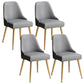 Glam Velvet Side Chair Parsons Upholstered Side Chair for Dining Room Grey 4 Piece Set Brass Gold Clearhalo 'Dining Chairs' 'Dining Tables & Seating' 'dining_chair' 'furn' 'furn_dining_chair' 'Furniture' 'Kitchen & Dining Furniture' 5447503