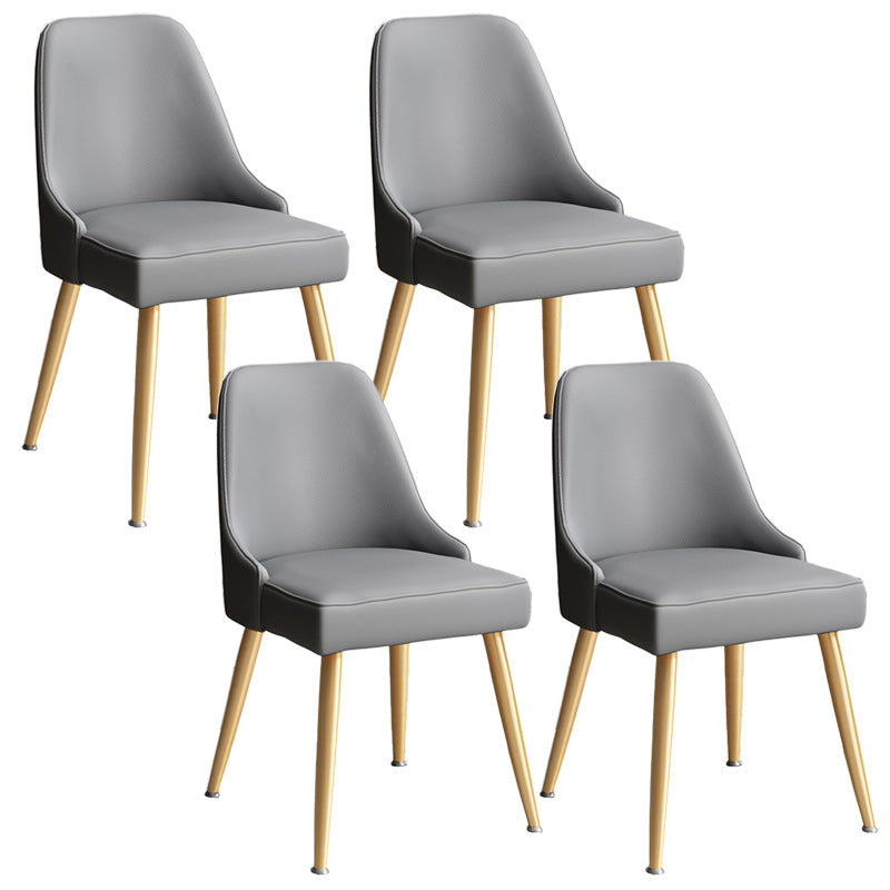 Glam Velvet Side Chair Parsons Upholstered Side Chair for Dining Room Grey 4 Piece Set Brass Gold Clearhalo 'Dining Chairs' 'Dining Tables & Seating' 'dining_chair' 'furn' 'furn_dining_chair' 'Furniture' 'Kitchen & Dining Furniture' 5447503
