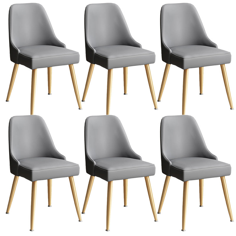 Glam Velvet Side Chair Parsons Upholstered Side Chair for Dining Room Grey 6 Piece Set Brass Gold Clearhalo 'Dining Chairs' 'Dining Tables & Seating' 'dining_chair' 'furn' 'furn_dining_chair' 'Furniture' 'Kitchen & Dining Furniture' 5447504