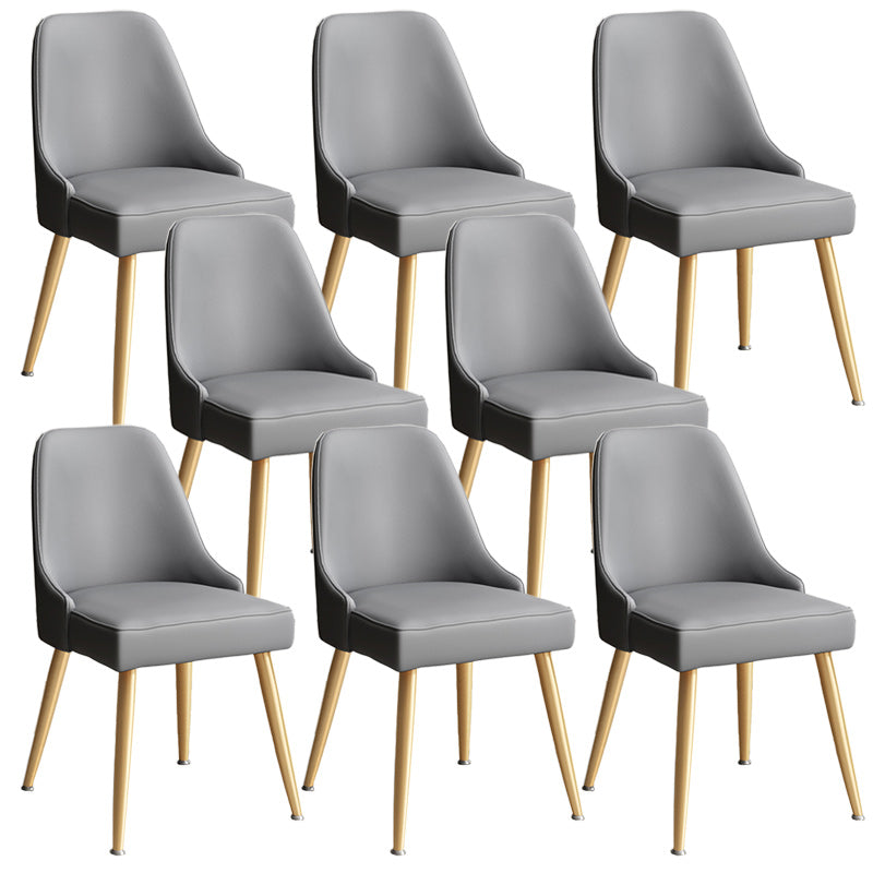 Glam Velvet Side Chair Parsons Upholstered Side Chair for Dining Room Grey 8 Piece Set Brass Gold Clearhalo 'Dining Chairs' 'Dining Tables & Seating' 'dining_chair' 'furn' 'furn_dining_chair' 'Furniture' 'Kitchen & Dining Furniture' 5447505