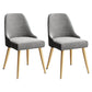 Glam Velvet Side Chair Parsons Upholstered Side Chair for Dining Room Dark Gray 2 Piece Set Brass Gold Clearhalo 'Dining Chairs' 'Dining Tables & Seating' 'dining_chair' 'furn' 'furn_dining_chair' 'Furniture' 'Kitchen & Dining Furniture' 5447506