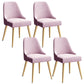 Glam Velvet Side Chair Parsons Upholstered Side Chair for Dining Room Pink 4 Piece Set Brass Gold Clearhalo 'Dining Chairs' 'Dining Tables & Seating' 'dining_chair' 'furn' 'furn_dining_chair' 'Furniture' 'Kitchen & Dining Furniture' 5447511