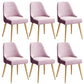 Glam Velvet Side Chair Parsons Upholstered Side Chair for Dining Room Pink 6 Piece Set Brass Gold Clearhalo 'Dining Chairs' 'Dining Tables & Seating' 'dining_chair' 'furn' 'furn_dining_chair' 'Furniture' 'Kitchen & Dining Furniture' 5447512