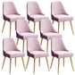 Glam Velvet Side Chair Parsons Upholstered Side Chair for Dining Room Pink 8 Piece Set Brass Gold Clearhalo 'Dining Chairs' 'Dining Tables & Seating' 'dining_chair' 'furn' 'furn_dining_chair' 'Furniture' 'Kitchen & Dining Furniture' 5447513