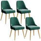 Glam Velvet Side Chair Parsons Upholstered Side Chair for Dining Room Green 4 Piece Set Brass Gold Clearhalo 'Dining Chairs' 'Dining Tables & Seating' 'dining_chair' 'furn' 'furn_dining_chair' 'Furniture' 'Kitchen & Dining Furniture' 5447515