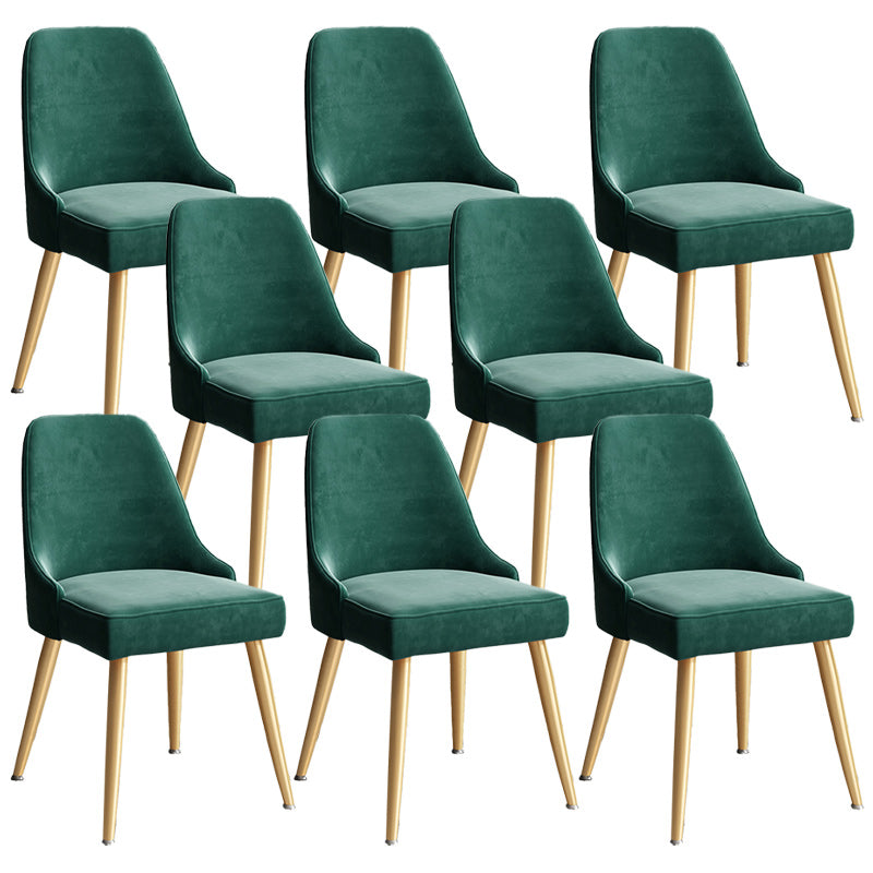 Glam Velvet Side Chair Parsons Upholstered Side Chair for Dining Room Green 8 Piece Set Brass Gold Clearhalo 'Dining Chairs' 'Dining Tables & Seating' 'dining_chair' 'furn' 'furn_dining_chair' 'Furniture' 'Kitchen & Dining Furniture' 5447517