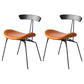 Metal Upholstered Dining Side Chair Industrial Dining Side Chair