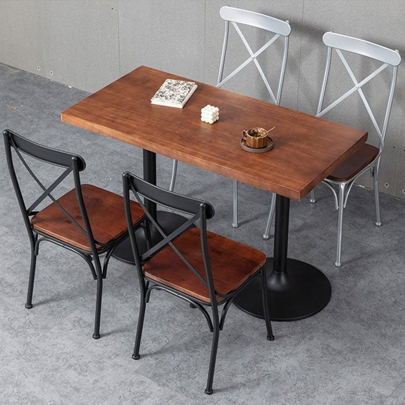 Industriële kienden achterzijde stoel stoel metalen armloze eetkamerstoel voor brasserie