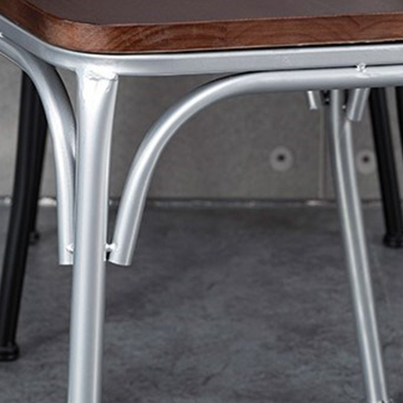 Industriële kienden achterzijde stoel stoel metalen armloze eetkamerstoel voor brasserie