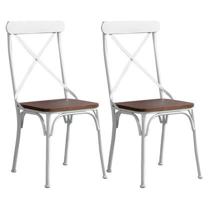 Industriële kienden achterzijde stoel stoel metalen armloze eetkamerstoel voor brasserie