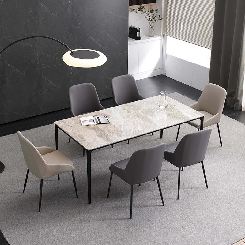 Modern Style Chairs Dining Arm Chairs with Metal Legs for Kitchen Clearhalo 'Dining Chairs' 'Dining Tables & Seating' 'dining_chair' 'furn' 'furn_dining_chair' 'Furniture' 'Kitchen & Dining Furniture' 5447635