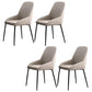 Modern Style Chairs Dining Arm Chairs with Metal Legs for Kitchen Off-White 4 Piece Set Clearhalo 'Dining Chairs' 'Dining Tables & Seating' 'dining_chair' 'furn' 'furn_dining_chair' 'Furniture' 'Kitchen & Dining Furniture' 5447645