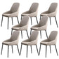 Modern Style Chairs Dining Arm Chairs with Metal Legs for Kitchen Off-White 8 Piece Set Clearhalo 'Dining Chairs' 'Dining Tables & Seating' 'dining_chair' 'furn' 'furn_dining_chair' 'Furniture' 'Kitchen & Dining Furniture' 5447649