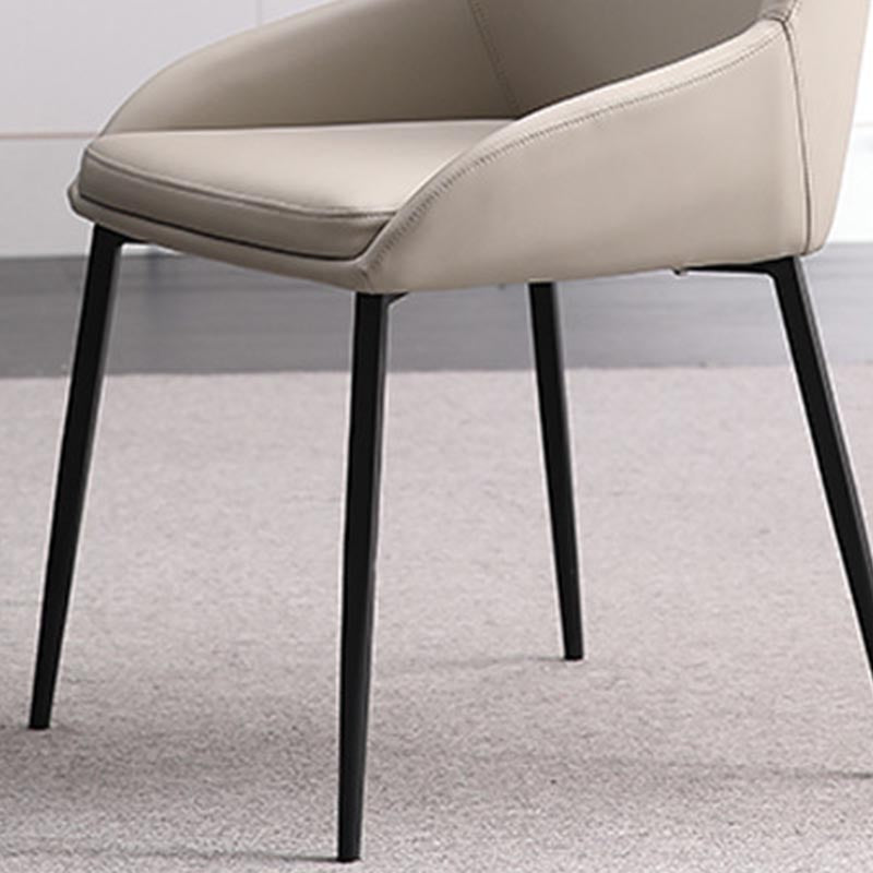 Modern Style Chairs Dining Arm Chairs with Metal Legs for Kitchen Clearhalo 'Dining Chairs' 'Dining Tables & Seating' 'dining_chair' 'furn' 'furn_dining_chair' 'Furniture' 'Kitchen & Dining Furniture' 5447651