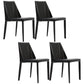 Modern Dining Chairs Armless Chairs with Metal Legs for Kitchen Black 4 Piece Set Clearhalo 'Dining Chairs' 'Dining Tables & Seating' 'dining_chair' 'furn' 'furn_dining_chair' 'Furniture' 'Kitchen & Dining Furniture' 5447658