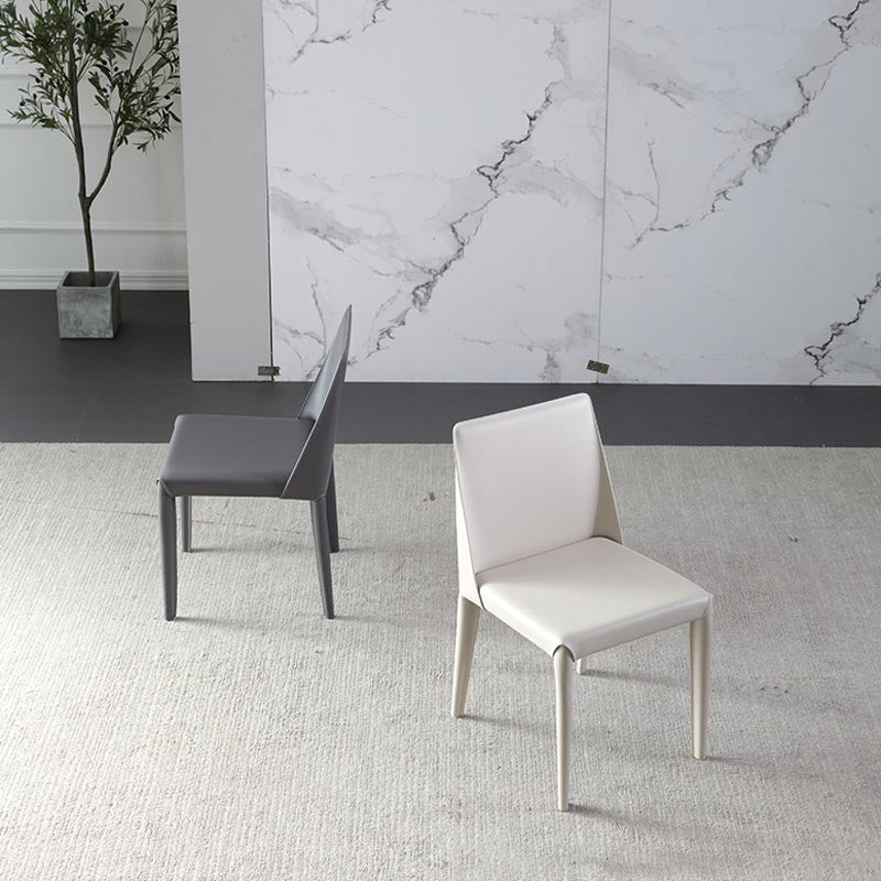 Modern Dining Chairs Armless Chairs with Metal Legs for Kitchen Clearhalo 'Dining Chairs' 'Dining Tables & Seating' 'dining_chair' 'furn' 'furn_dining_chair' 'Furniture' 'Kitchen & Dining Furniture' 5447659