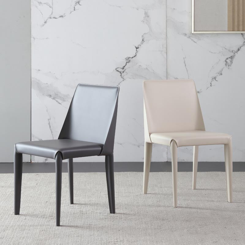 Modern Dining Chairs Armless Chairs with Metal Legs for Kitchen Clearhalo 'Dining Chairs' 'Dining Tables & Seating' 'dining_chair' 'furn' 'furn_dining_chair' 'Furniture' 'Kitchen & Dining Furniture' 5447661