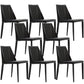 Modern Dining Chairs Armless Chairs with Metal Legs for Kitchen Black 8 Piece Set Clearhalo 'Dining Chairs' 'Dining Tables & Seating' 'dining_chair' 'furn' 'furn_dining_chair' 'Furniture' 'Kitchen & Dining Furniture' 5447662