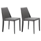 Modern Dining Chairs Armless Chairs with Metal Legs for Kitchen Dark Gray 2 Piece Set Clearhalo 'Dining Chairs' 'Dining Tables & Seating' 'dining_chair' 'furn' 'furn_dining_chair' 'Furniture' 'Kitchen & Dining Furniture' 5447664