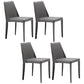 Modern Dining Chairs Armless Chairs with Metal Legs for Kitchen Dark Gray 4 Piece Set Clearhalo 'Dining Chairs' 'Dining Tables & Seating' 'dining_chair' 'furn' 'furn_dining_chair' 'Furniture' 'Kitchen & Dining Furniture' 5447667