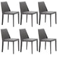 Modern Dining Chairs Armless Chairs with Metal Legs for Kitchen Dark Gray 6 Piece Set Clearhalo 'Dining Chairs' 'Dining Tables & Seating' 'dining_chair' 'furn' 'furn_dining_chair' 'Furniture' 'Kitchen & Dining Furniture' 5447669