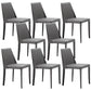 Modern Dining Chairs Armless Chairs with Metal Legs for Kitchen Dark Gray 8 Piece Set Clearhalo 'Dining Chairs' 'Dining Tables & Seating' 'dining_chair' 'furn' 'furn_dining_chair' 'Furniture' 'Kitchen & Dining Furniture' 5447671