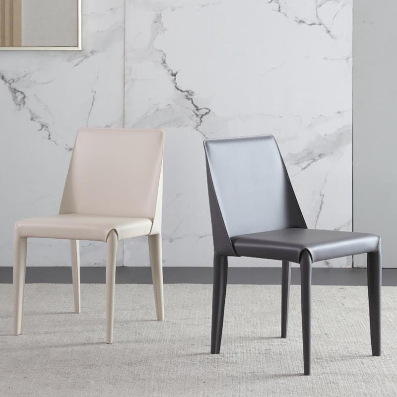 Modern Dining Chairs Armless Chairs with Metal Legs for Kitchen Clearhalo 'Dining Chairs' 'Dining Tables & Seating' 'dining_chair' 'furn' 'furn_dining_chair' 'Furniture' 'Kitchen & Dining Furniture' 5447676