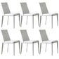 Modern Dining Chairs Armless Chairs with Metal Legs for Kitchen White 6 Piece Set Clearhalo 'Dining Chairs' 'Dining Tables & Seating' 'dining_chair' 'furn' 'furn_dining_chair' 'Furniture' 'Kitchen & Dining Furniture' 5447677