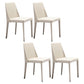 Modern Dining Chairs Armless Chairs with Metal Legs for Kitchen Off-White 4 Piece Set Clearhalo 'Dining Chairs' 'Dining Tables & Seating' 'dining_chair' 'furn' 'furn_dining_chair' 'Furniture' 'Kitchen & Dining Furniture' 5447693