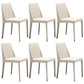 Modern Dining Chairs Armless Chairs with Metal Legs for Kitchen Off-White 6 Piece Set Clearhalo 'Dining Chairs' 'Dining Tables & Seating' 'dining_chair' 'furn' 'furn_dining_chair' 'Furniture' 'Kitchen & Dining Furniture' 5447694