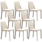 Modern Dining Chairs Armless Chairs with Metal Legs for Kitchen Off-White 8 Piece Set Clearhalo 'Dining Chairs' 'Dining Tables & Seating' 'dining_chair' 'furn' 'furn_dining_chair' 'Furniture' 'Kitchen & Dining Furniture' 5447695