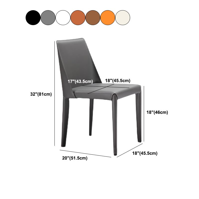Modern Dining Chairs Armless Chairs with Metal Legs for Kitchen Clearhalo 'Dining Chairs' 'Dining Tables & Seating' 'dining_chair' 'furn' 'furn_dining_chair' 'Furniture' 'Kitchen & Dining Furniture' 5447696