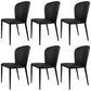 Modern Style Dining Chairs Armless Chairs with Metal Legs for Kitchen