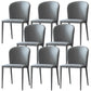 Modern Style Dining Chairs Armless Chairs with Metal Legs for Kitchen