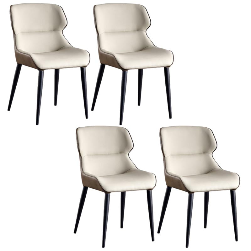 Modern Style Dining Chair Arm Chair with Metal Legs for Kitchen