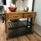 Industrial Rolling Kitchen Cart Wood Rectangular Kitchen Island Cart Clearhalo 'furn' 'furn_kitchen_islands_carts' 'Furniture' 'Kitchen & Dining Furniture' 'Kitchen Islands & Carts' 'kitchen_islands_carts' 5447870