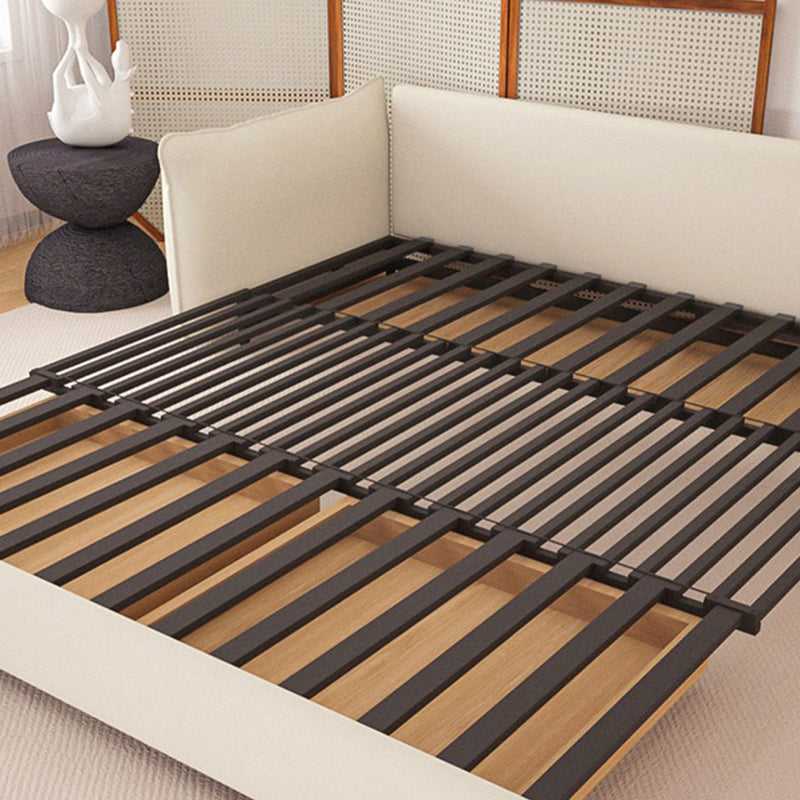 Square Arm Contemporary Convertible Faux Leather Couch Bed with 2 Pillows Clearhalo 'furn' 'furn_sofas' 'Furniture' 'Living Room Furniture' 'Sofa' 'sofas' 5450961