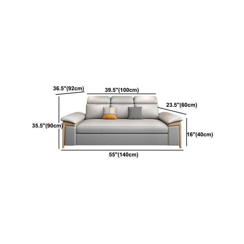 フェイクレザー染色抵抗性の現代ベッドの灰色のセッピー