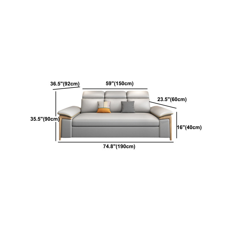 フェイクレザー染色抵抗性の現代ベッドの灰色のセッピー