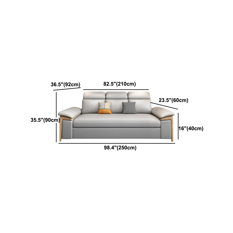 フェイクレザー染色抵抗性の現代ベッドの灰色のセッピー