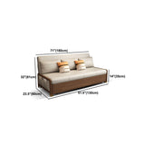Armless Contemporary Faux Leather Convertible Bed Settee with 2 Pillows